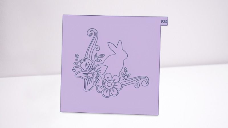 Combo x 28 Texturizadores Pascua COnejo Zanahoria Huevo Cruz  3D print model_11