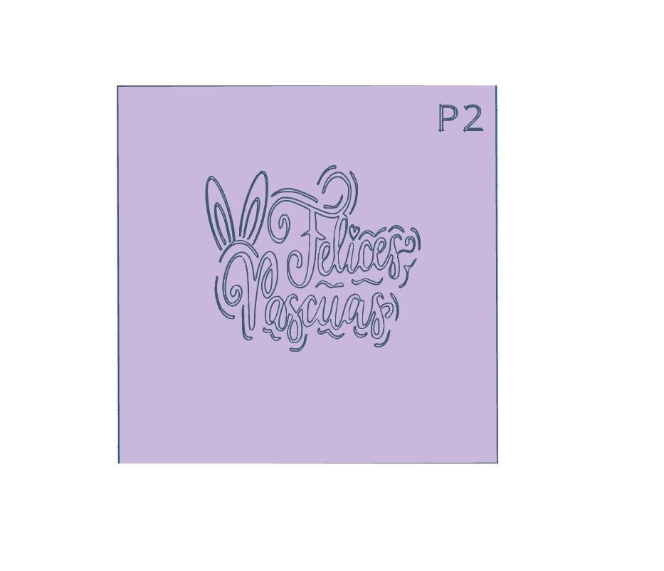 Combo x 28 Texturizadores Pascua COnejo Zanahoria Huevo Cruz  3D print model_8