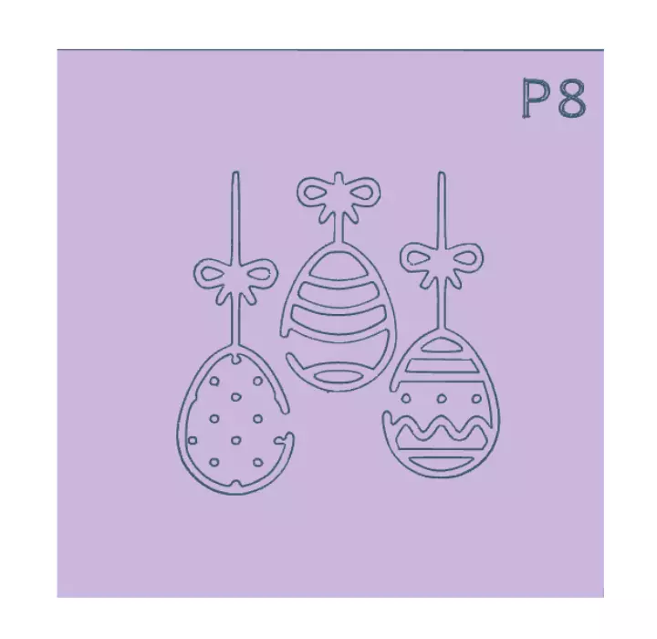 Combo x 28 Texturizadores Pascua COnejo Zanahoria Huevo Cruz  3D print model_0