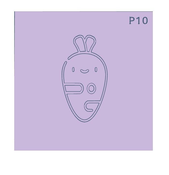 Combo x 28 Texturizadores Pascua COnejo Zanahoria Huevo Cruz  3D print model_20