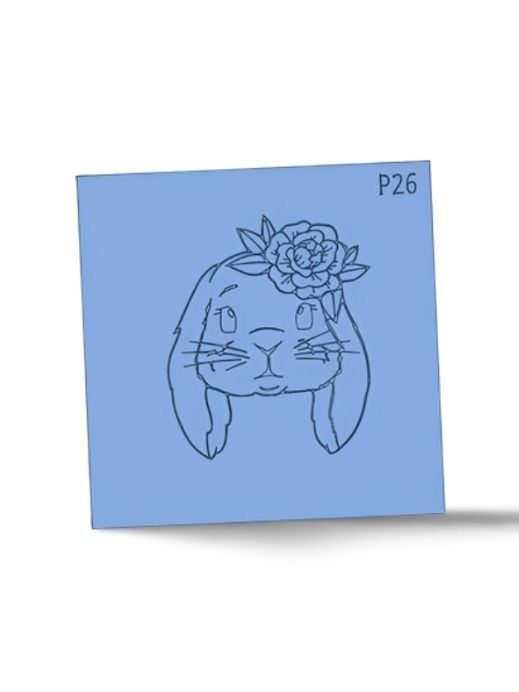 Combo x 28 Texturizadores Pascua COnejo Zanahoria Huevo Cruz  3D print model_22