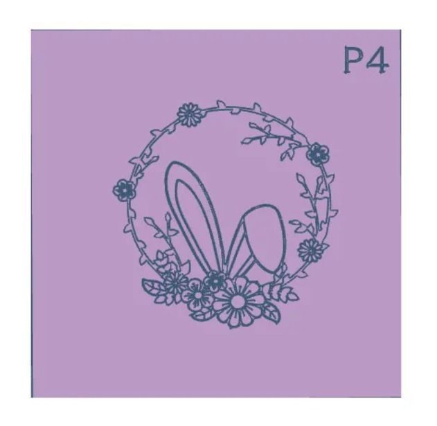 Combo x 28 Texturizadores Pascua COnejo Zanahoria Huevo Cruz  3D print model_2