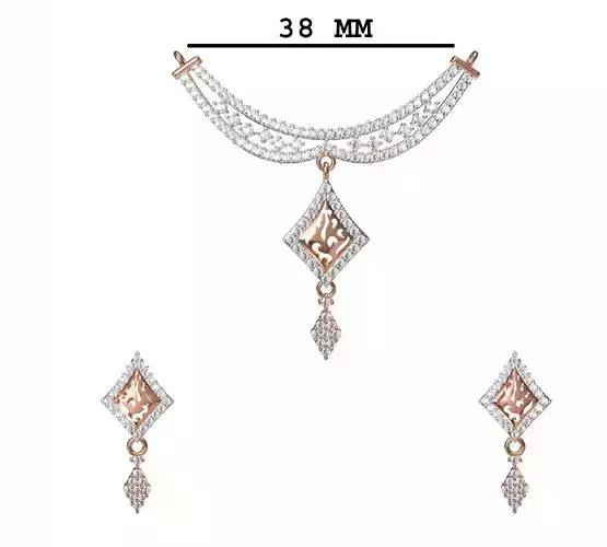 Women Earrings Pendant Set STL JCD Details