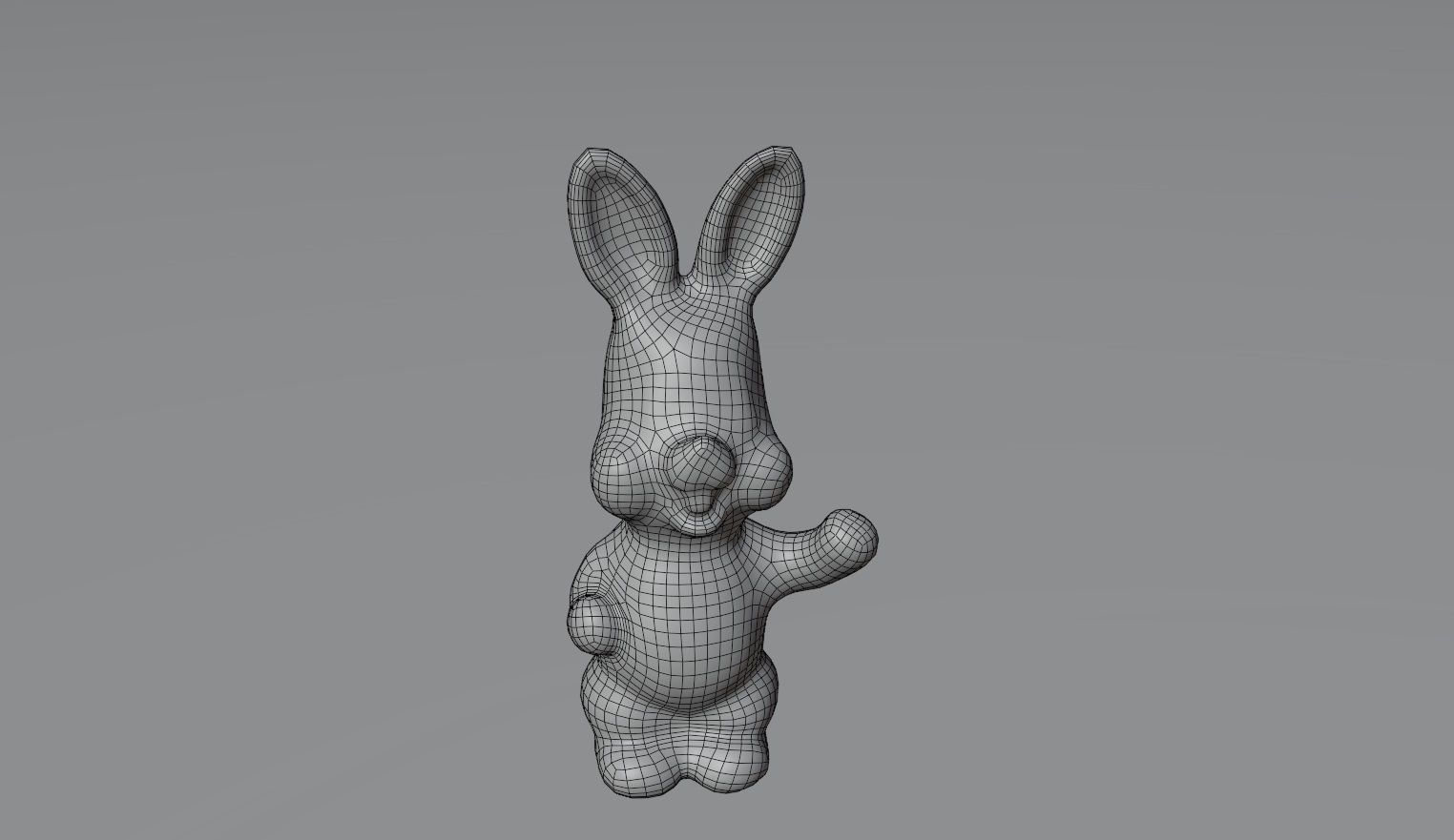 Old rubber toy rabbit from USSR Low-poly 3D model_11
