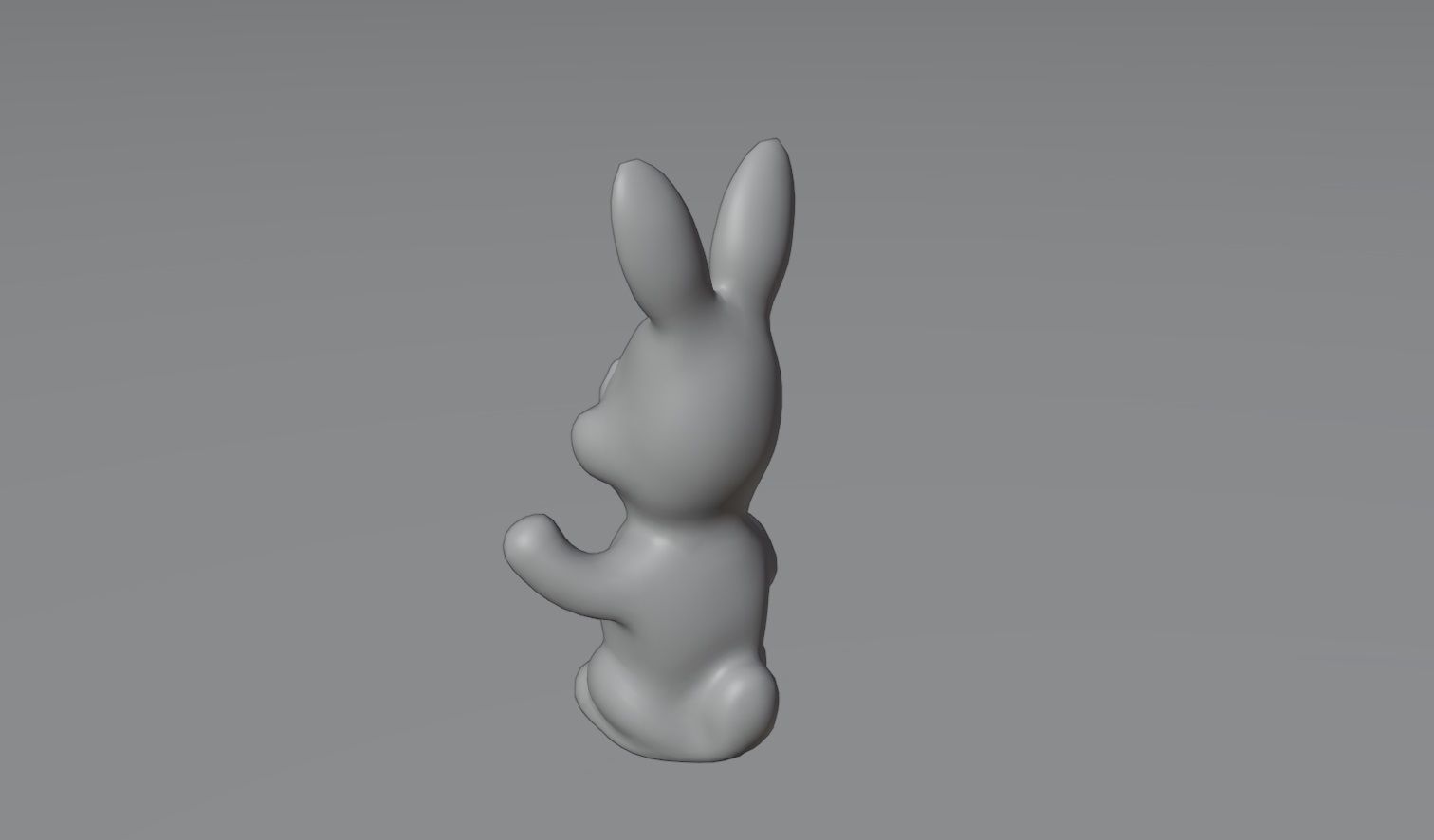 Old rubber toy rabbit from USSR Low-poly 3D model_10