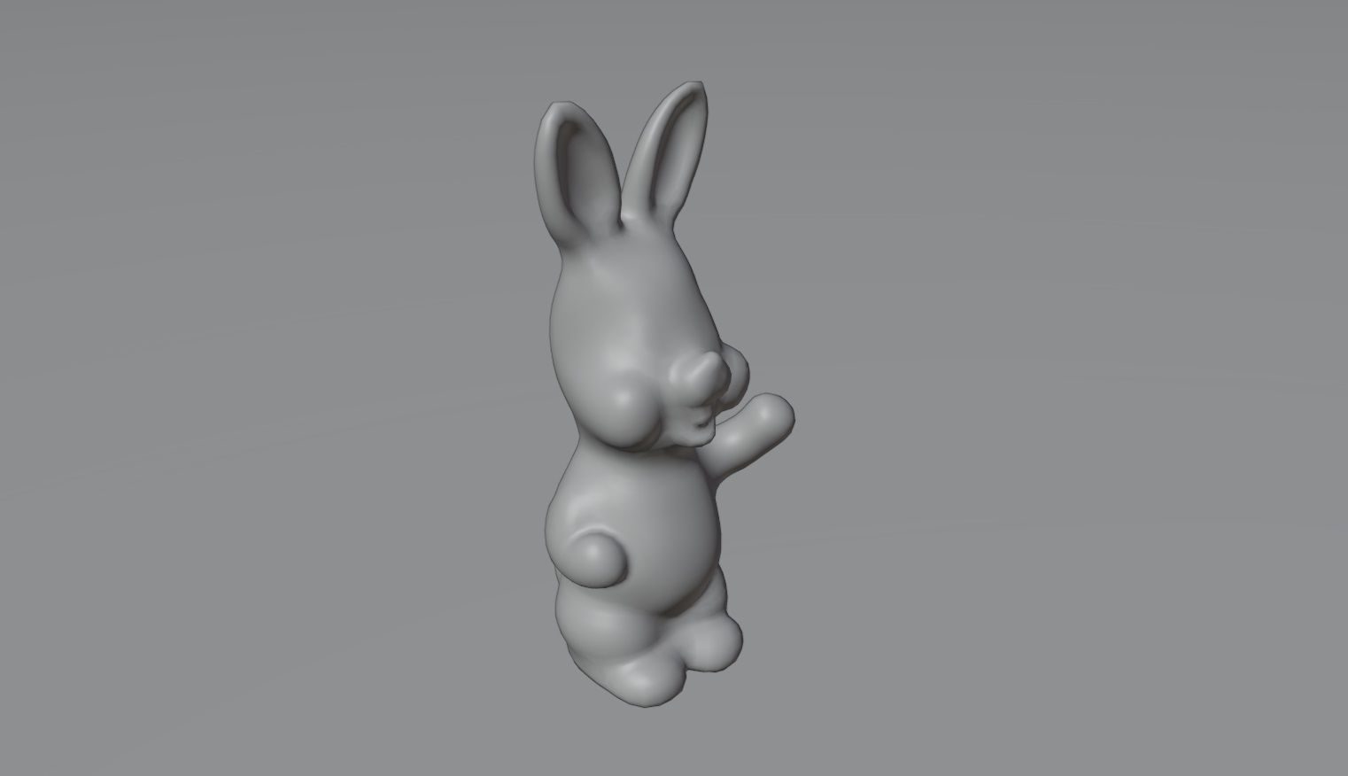 Old rubber toy rabbit from USSR Low-poly 3D model_8