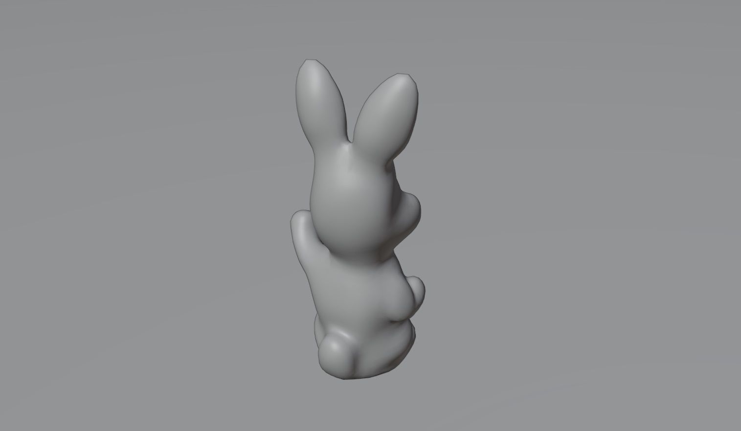 Old rubber toy rabbit from USSR Low-poly 3D model_9