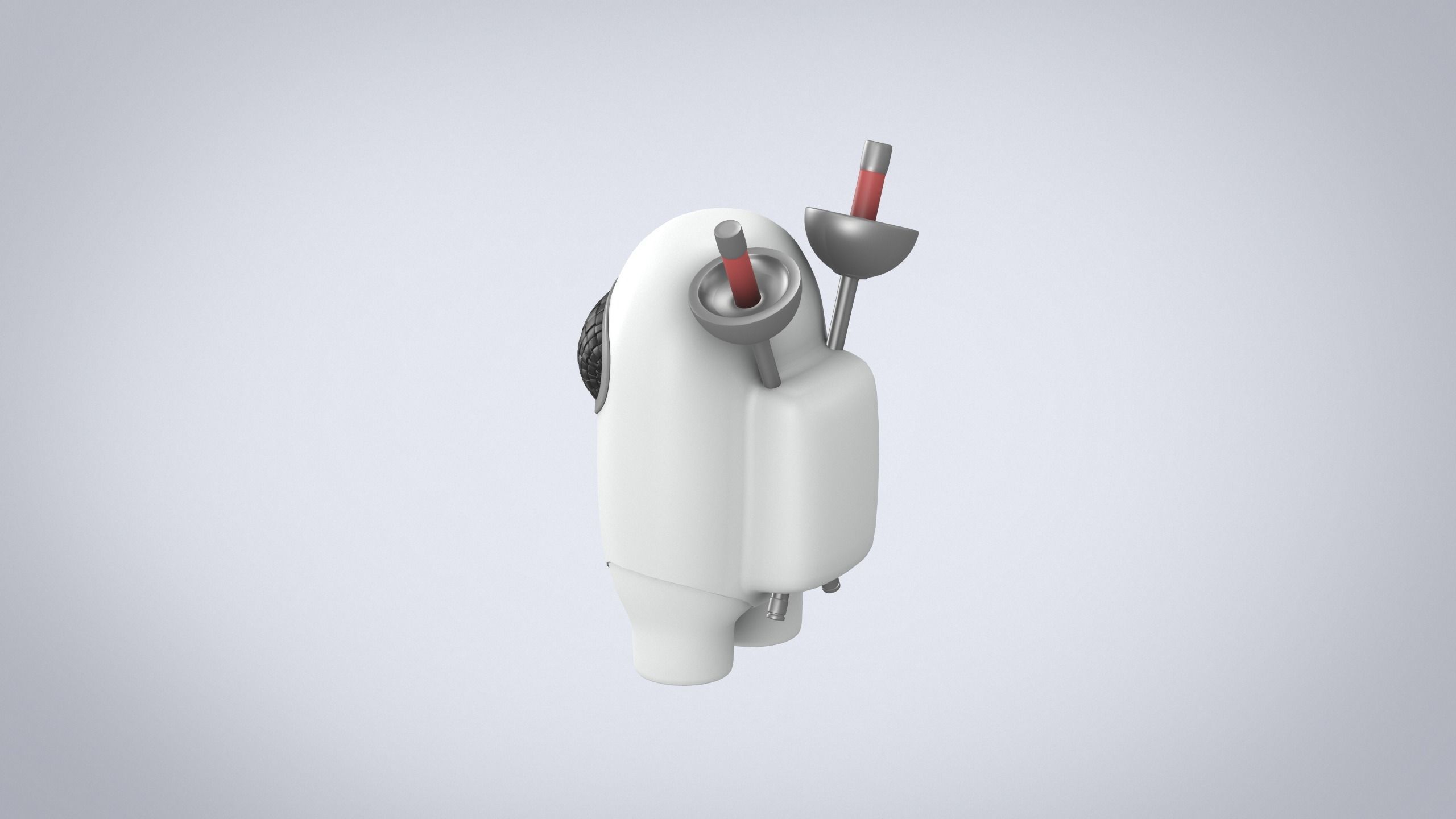 Figure among us fencer easy print 3D model 3D print model_5