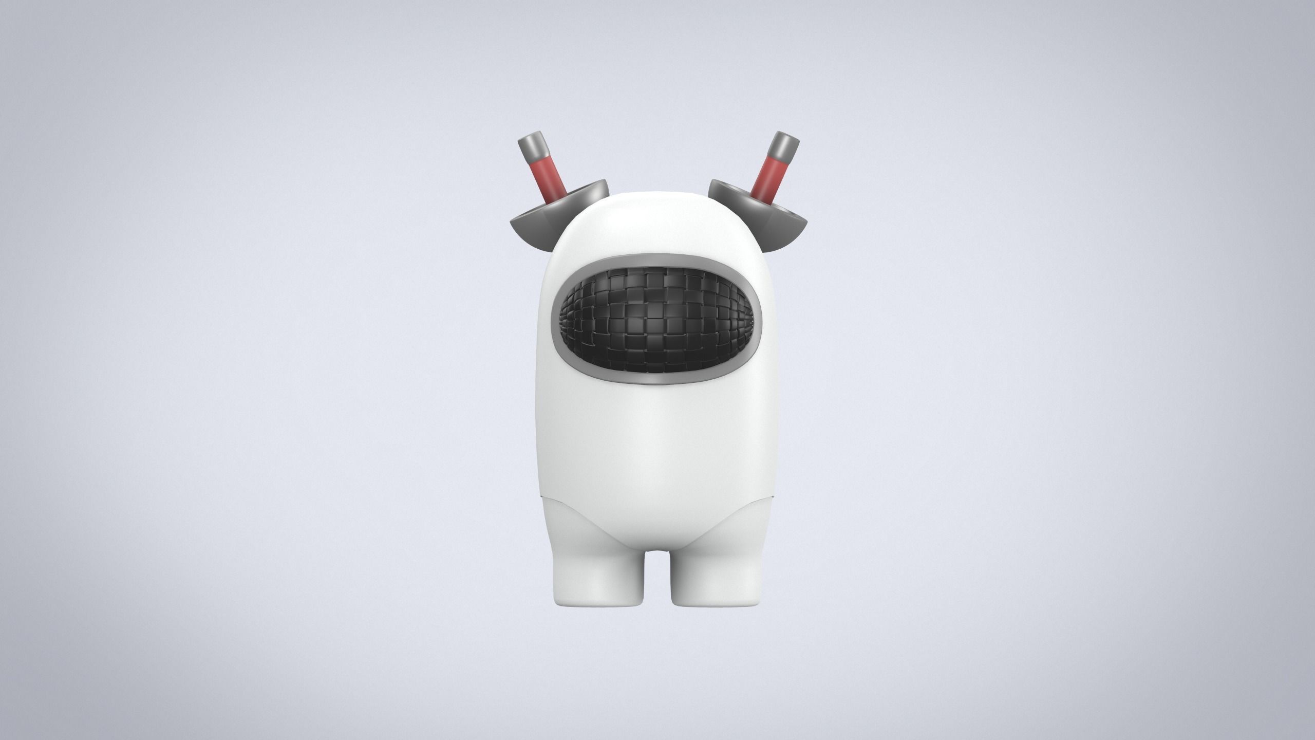 Figure among us fencer easy print 3D model 3D print model_2