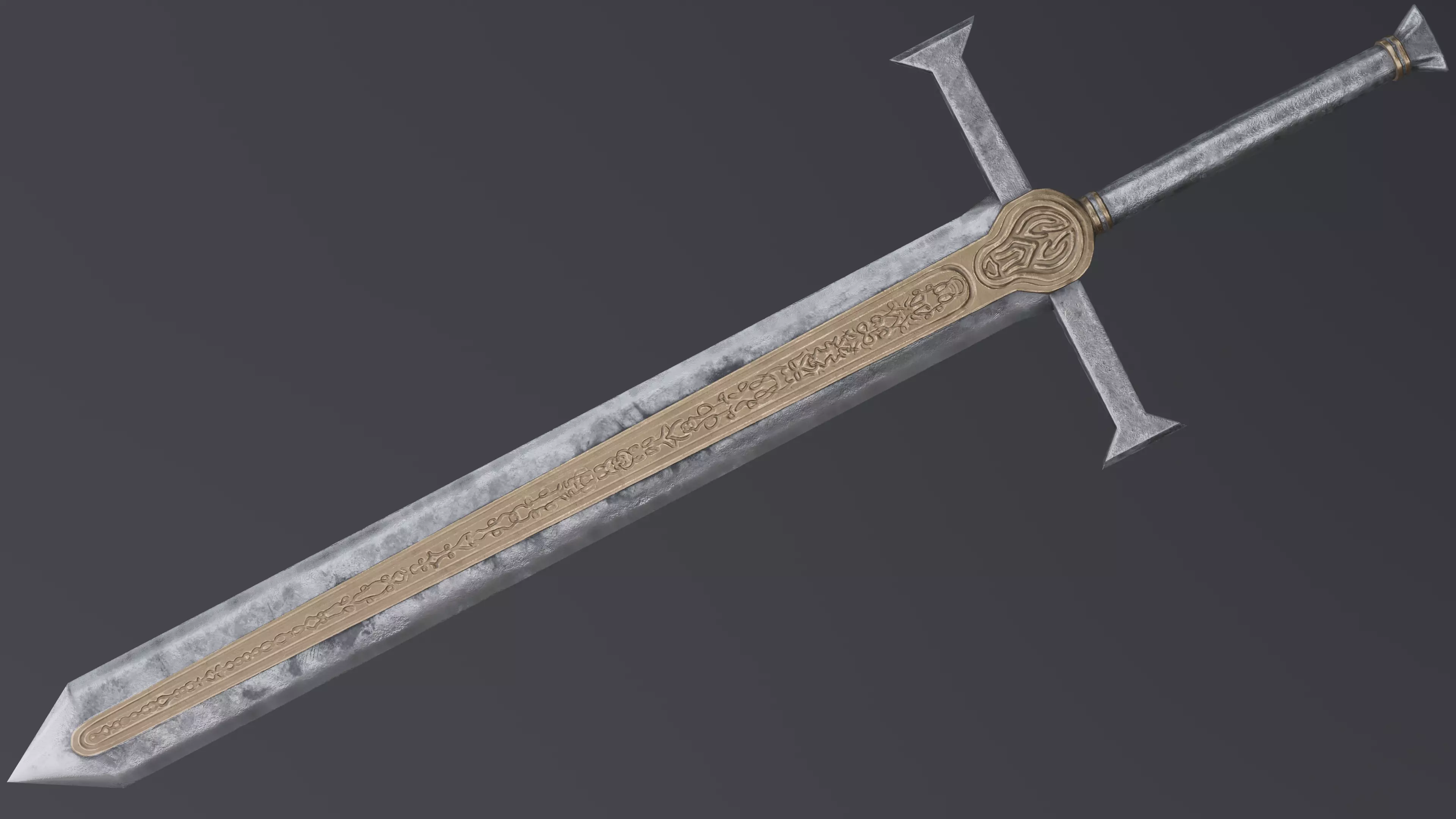 Sword 10 Low-poly 3D model_0