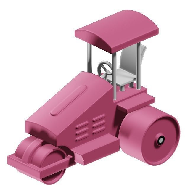 Toddler Road Roller Toy 3D model_3