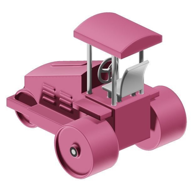 Toddler Road Roller Toy 3D model_2