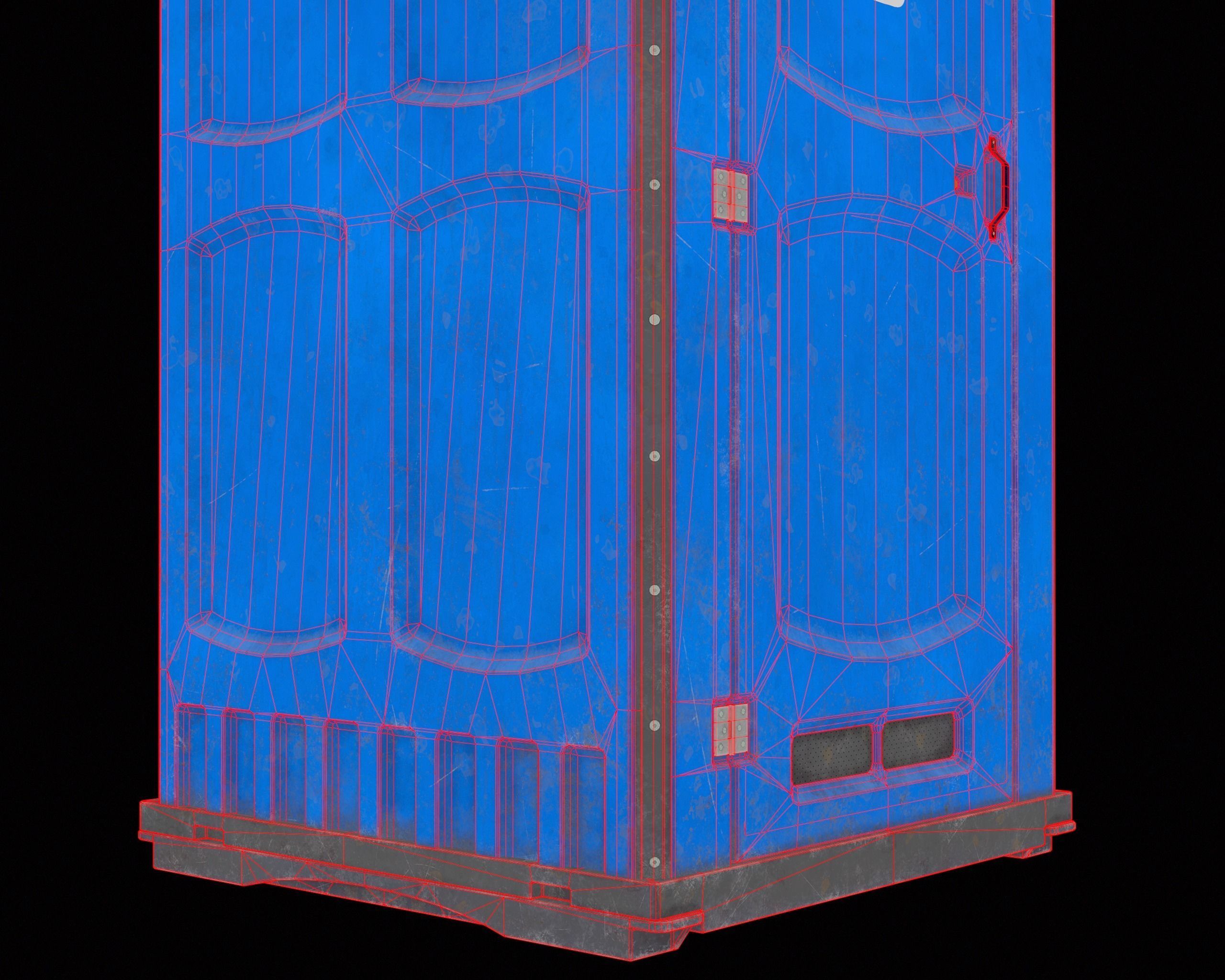 Public Portable Toilet PBR Game Ready Low-poly 3D model_10