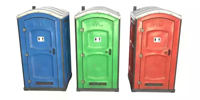 Public Portable Toilet PBR Game Ready