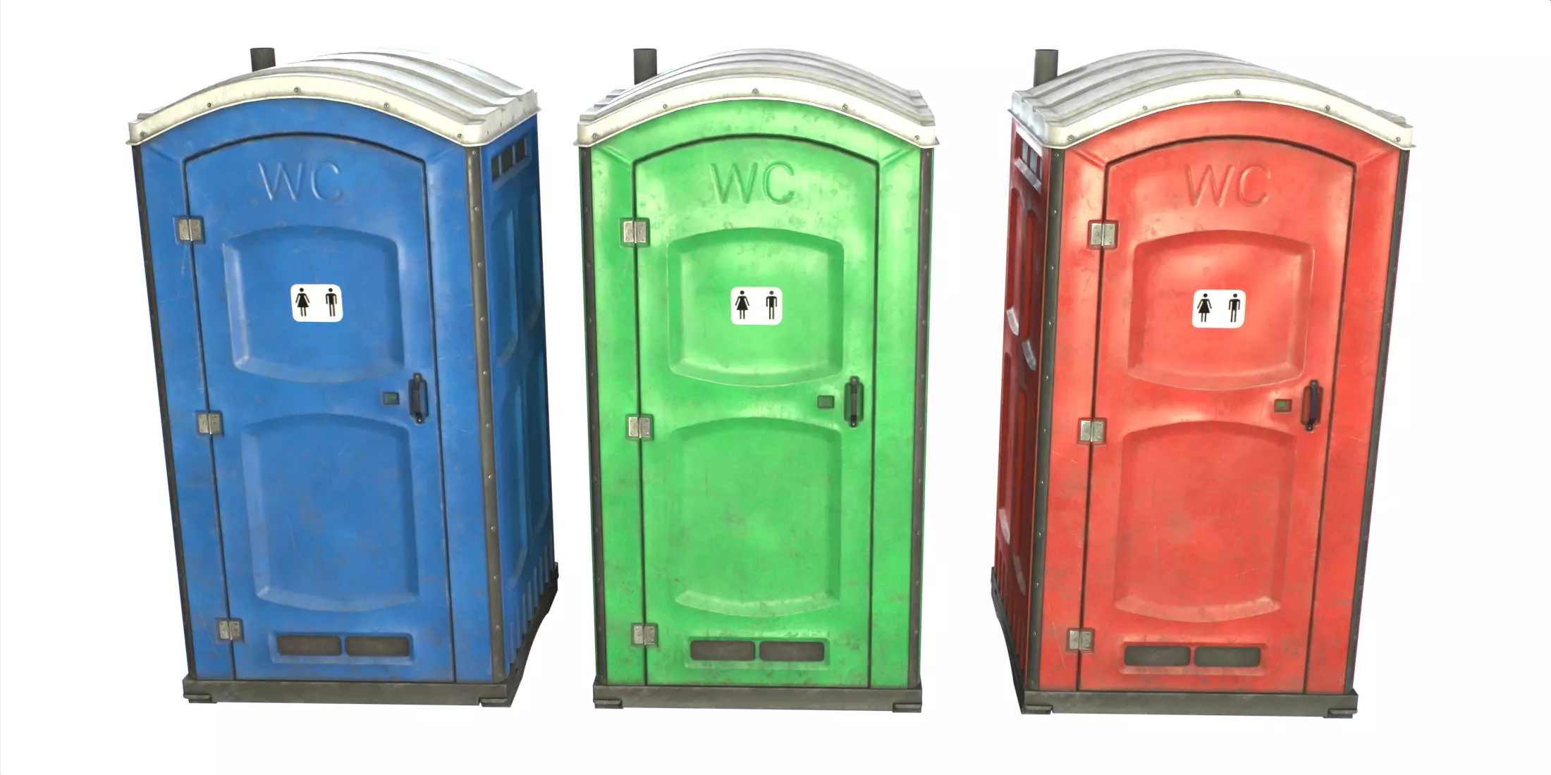 Public Portable Toilet PBR Game Ready Low-poly 3D model_0