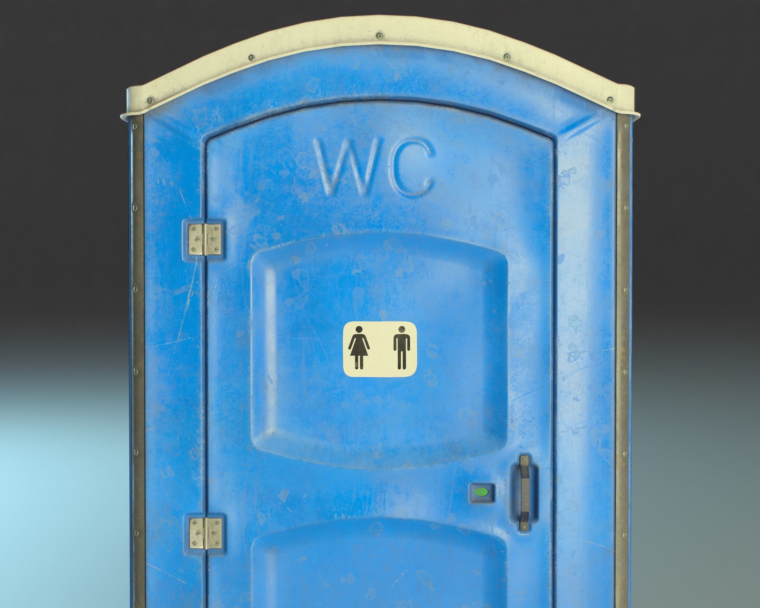 Public Portable Toilet PBR Game Ready Low-poly 3D model_5
