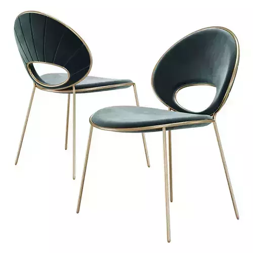 Black Pearl Contemporary Design Blue Dining Chair