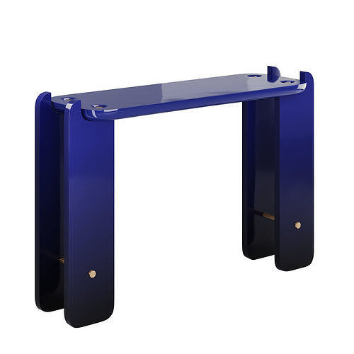 Ipanema Modern Blue and Gold Console Table by Duistt 3D model