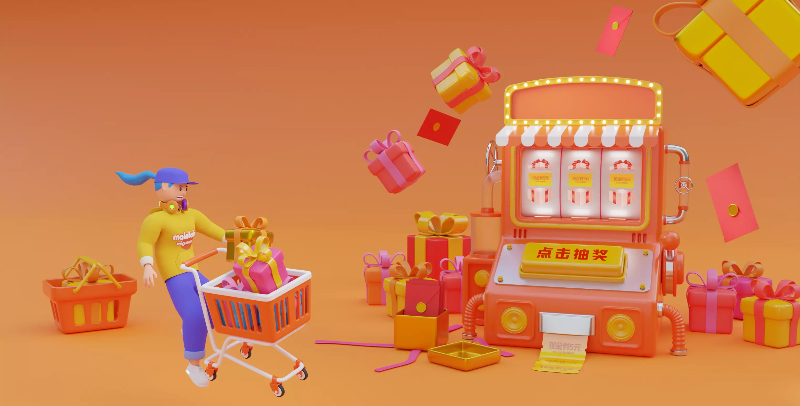 Cartoon style scene model 3D model_0