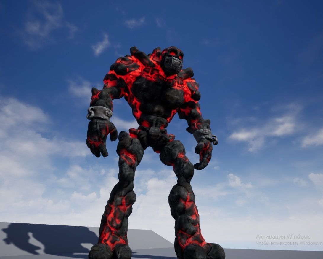 Golem Low-poly 3D model_7