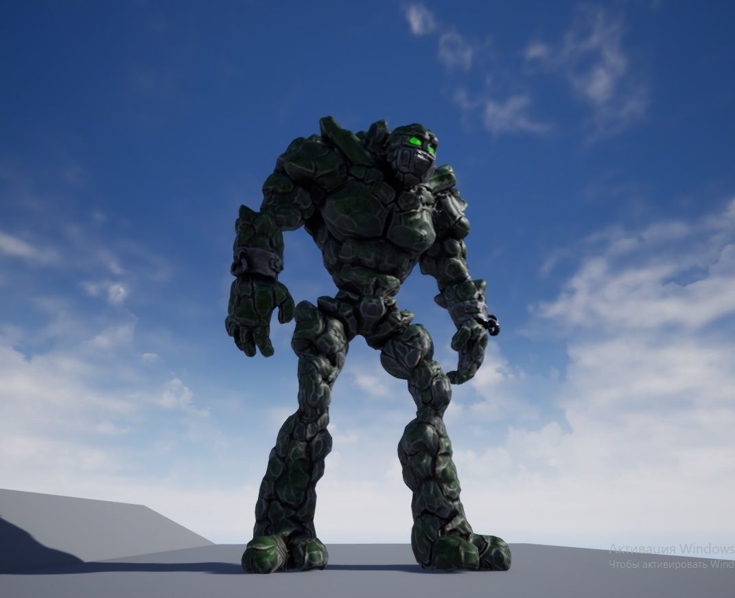 Golem Low-poly 3D model_6