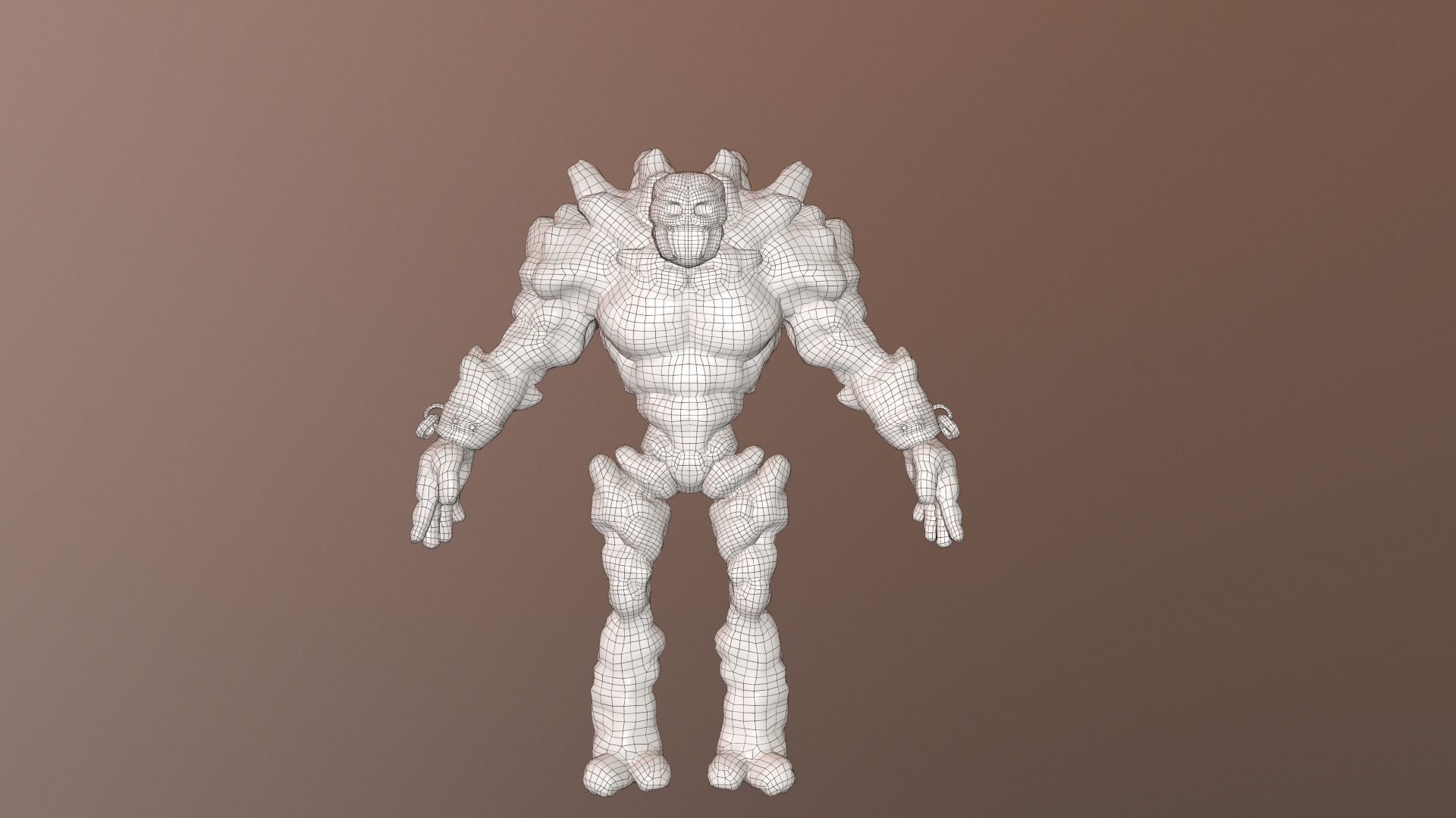 Golem Low-poly 3D model_12