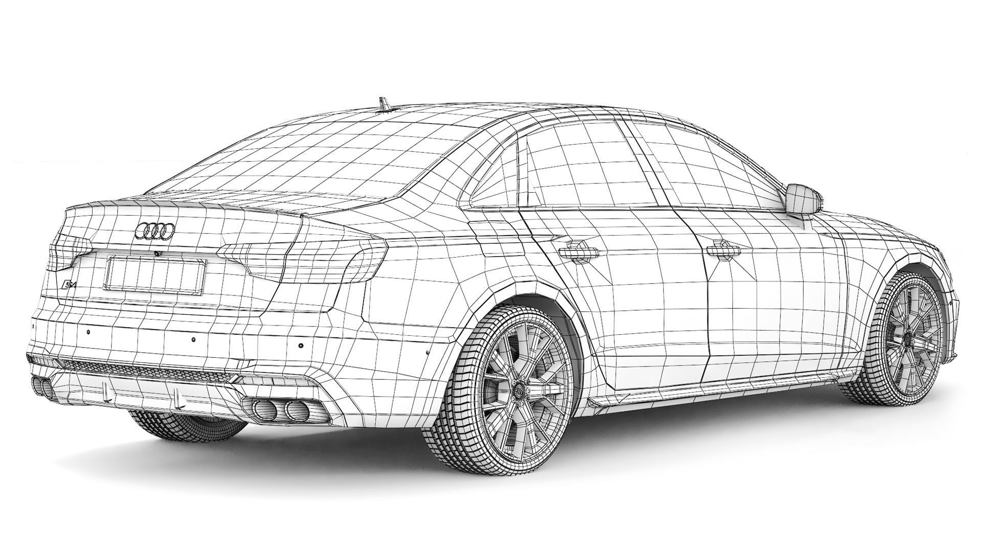 Audi S4 2020 3D model_9