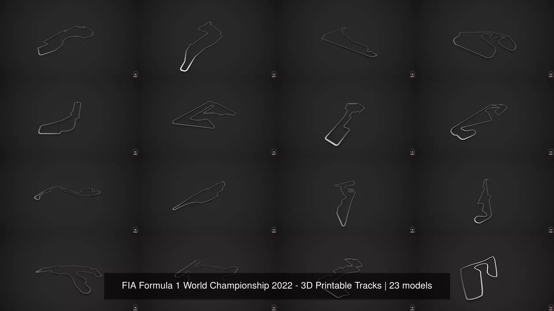 FIA Formula 1 World Championship 2022 - 3D Printable Tracks 3D Model Collection_24