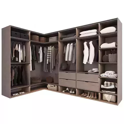 Wardrobe with filling 3D model