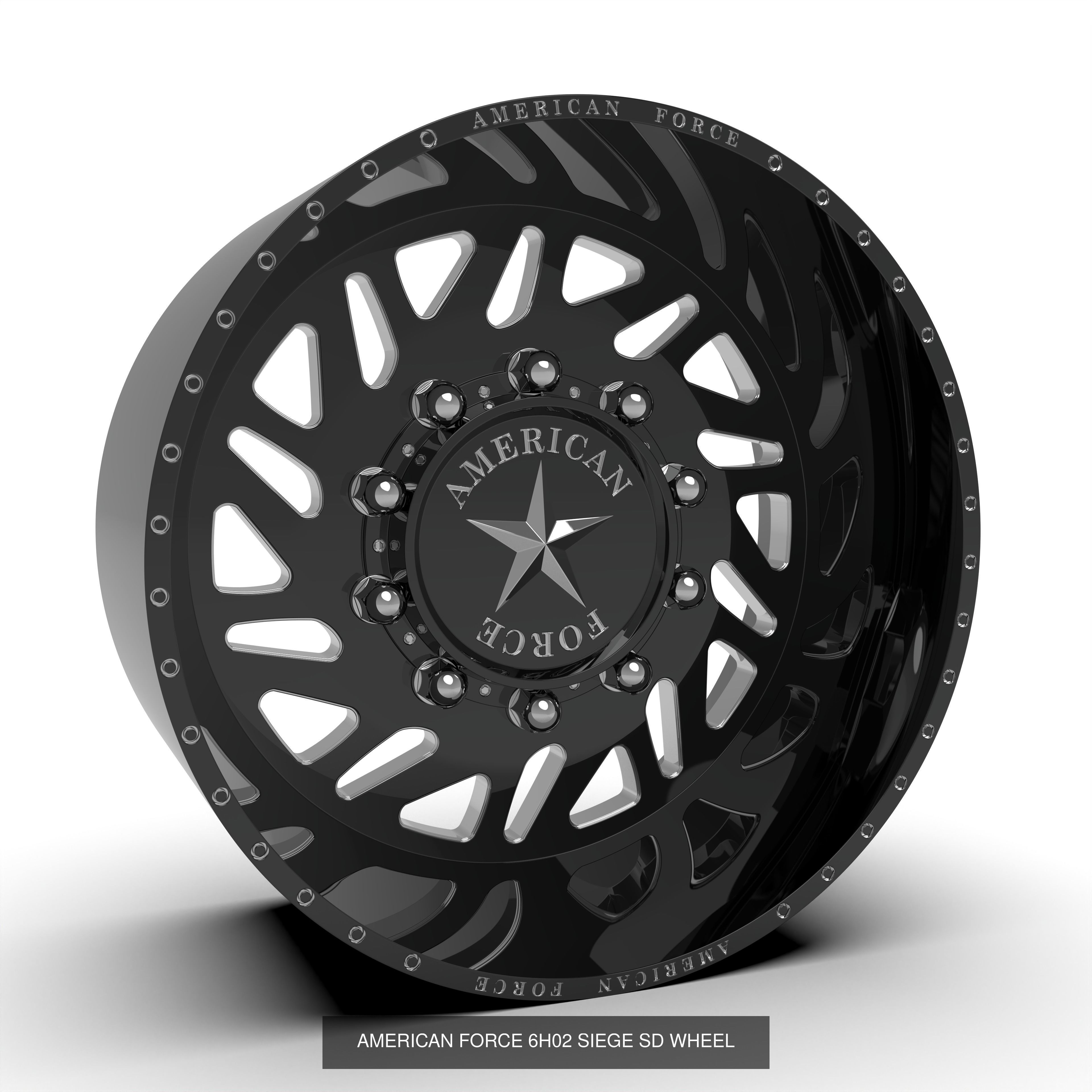 6 models of american force wheels 3D Model Collection_1