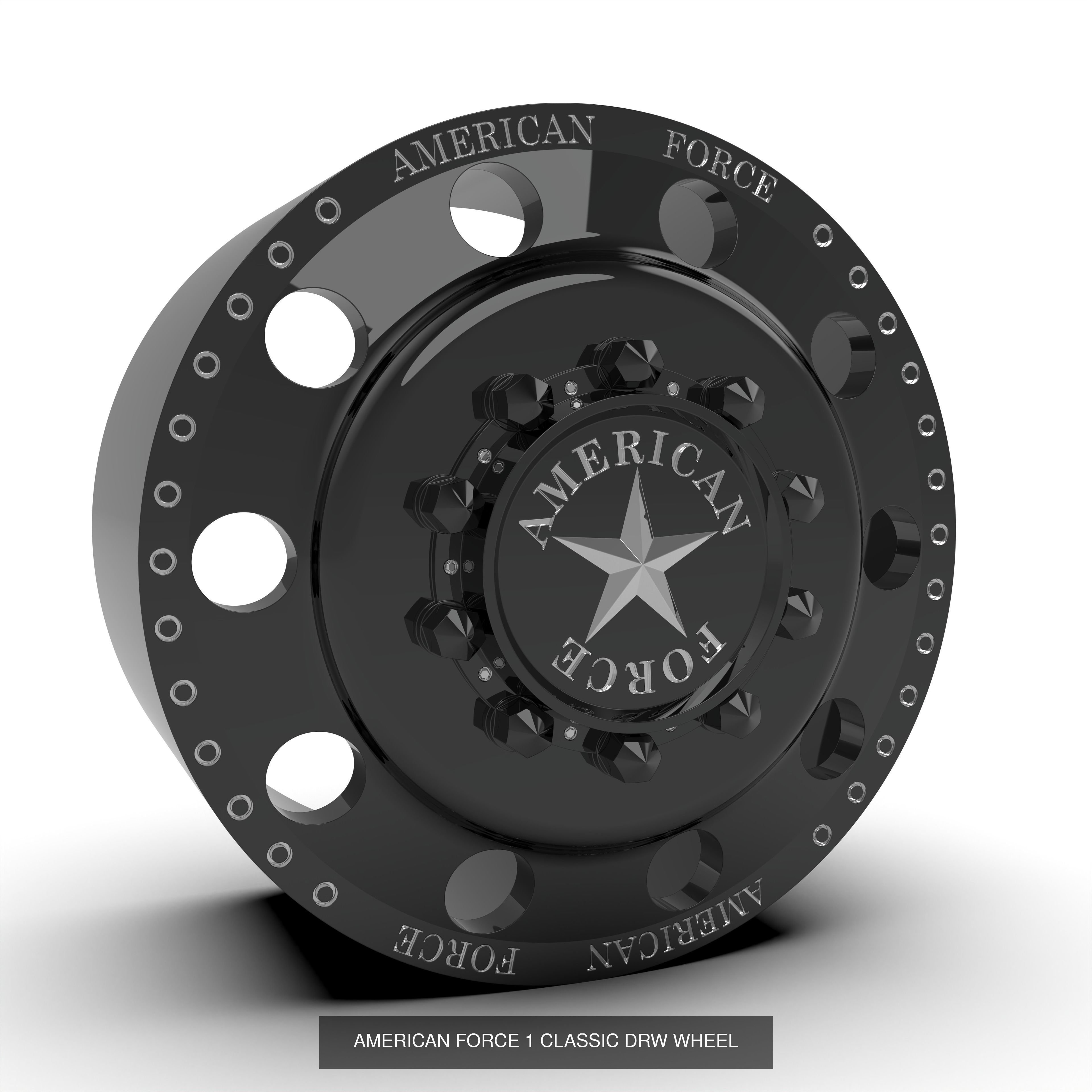 6 models of american force wheels 3D Model Collection_2