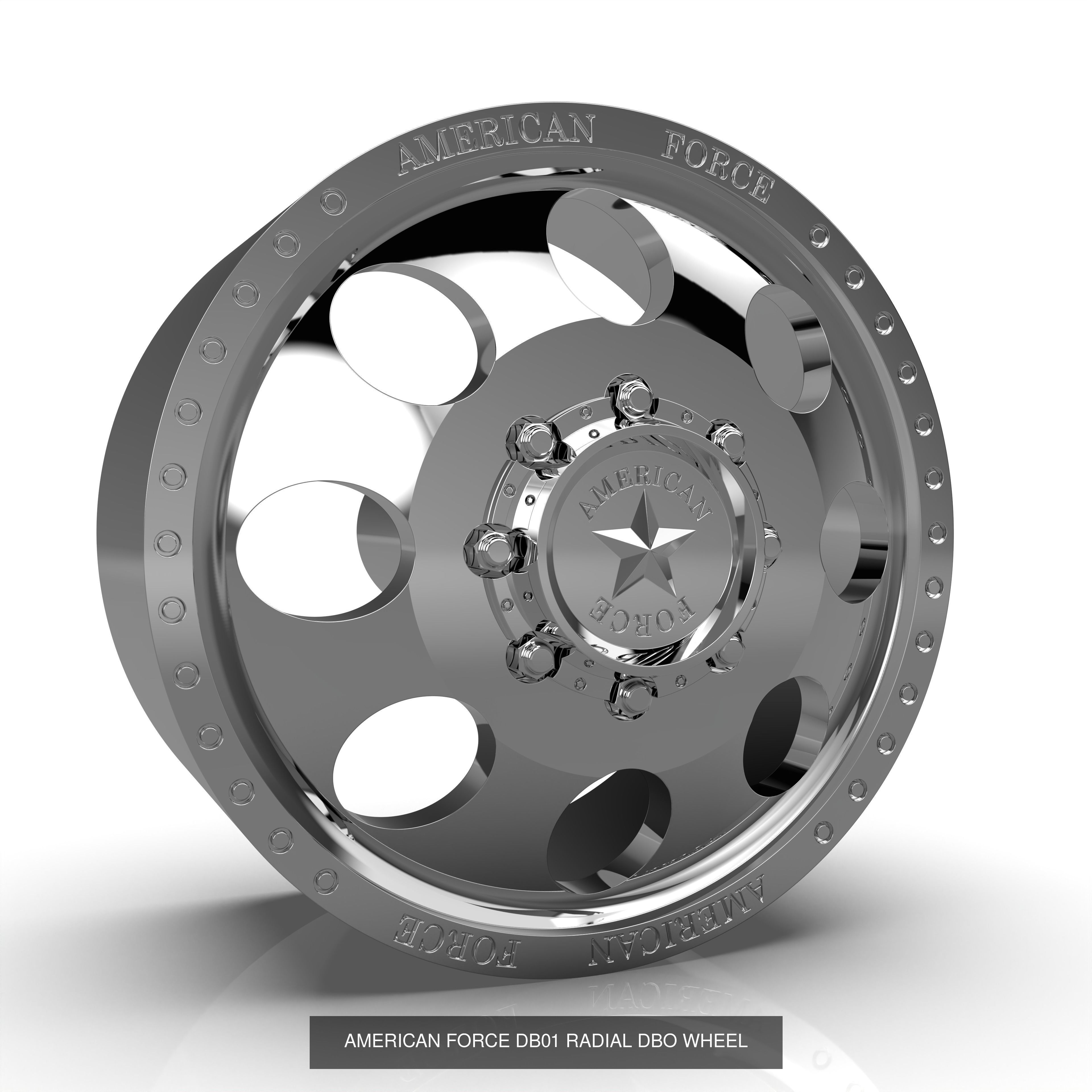 6 models of american force wheels 3D Model Collection_6