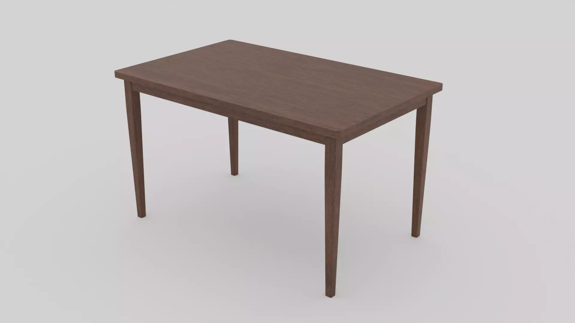 LowPoly Dining Wood Table 4K GameReady Asset Low-poly 3D model