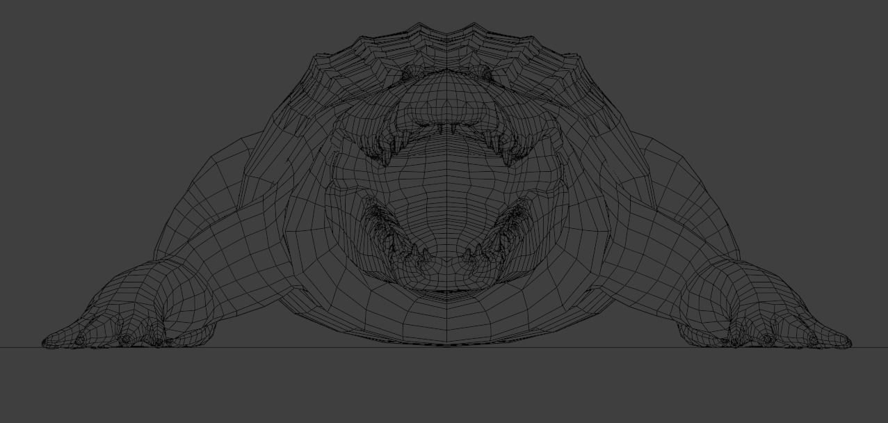 Saltwater Crocodile Animated  Low-poly 3D model_20