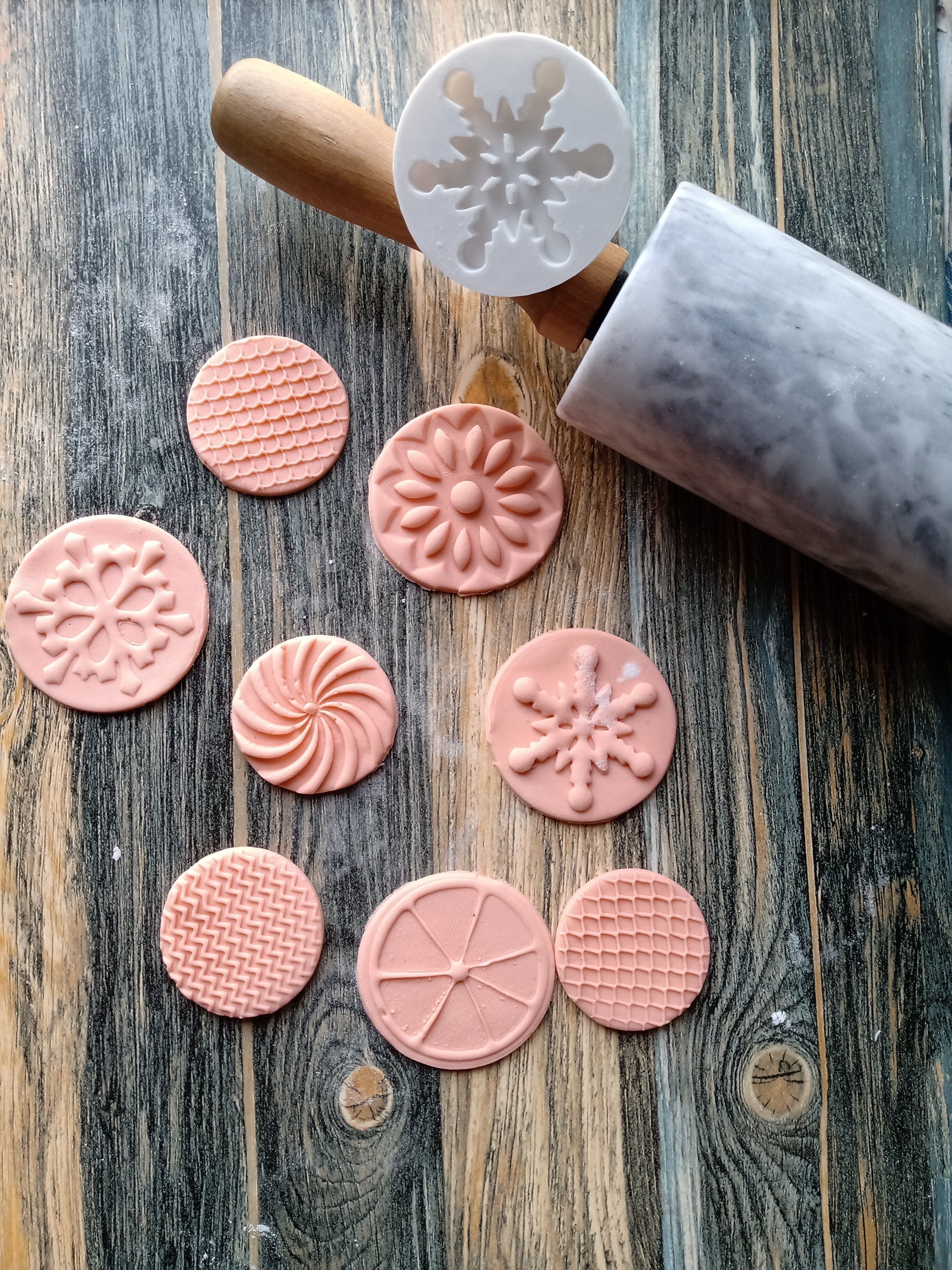 Kit Sello con Mango Intercambiable Texturas varias 3D print model_3