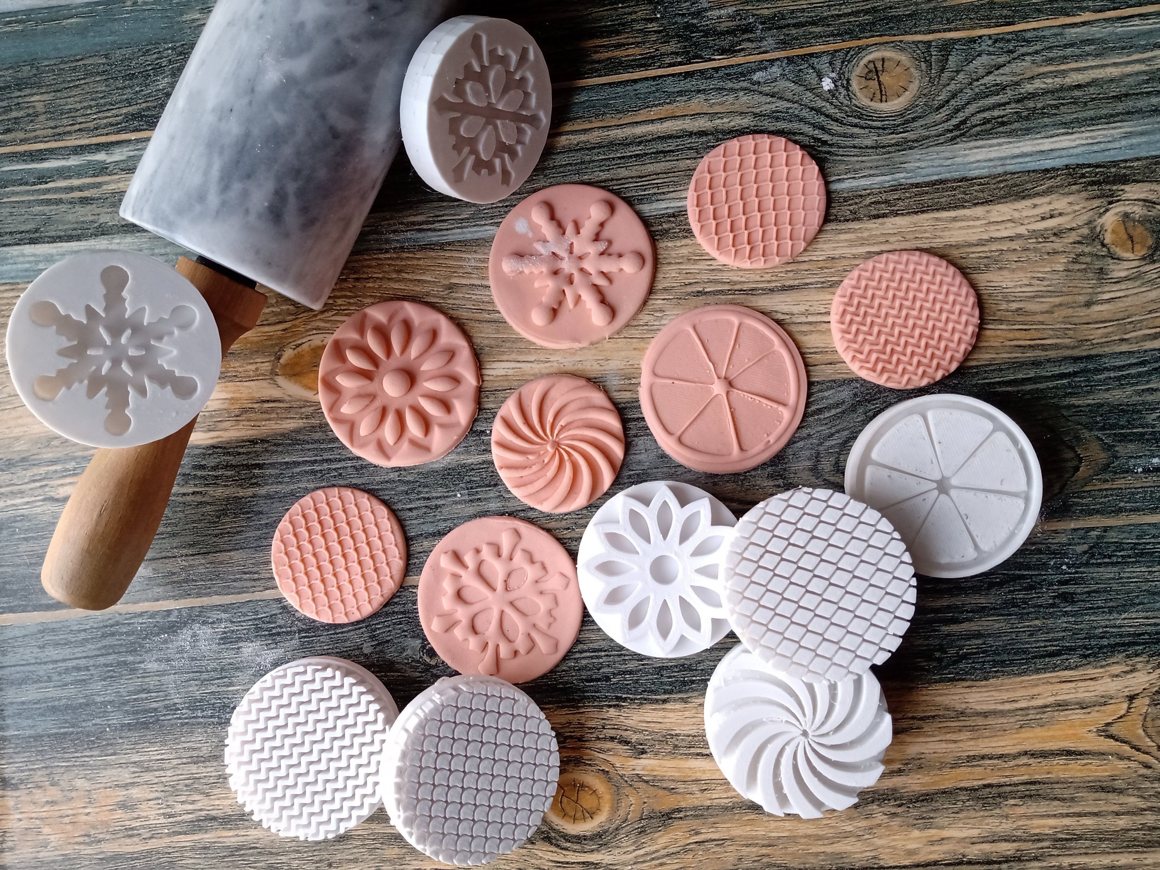 Kit Sello con Mango Intercambiable Texturas varias 3D print model_5