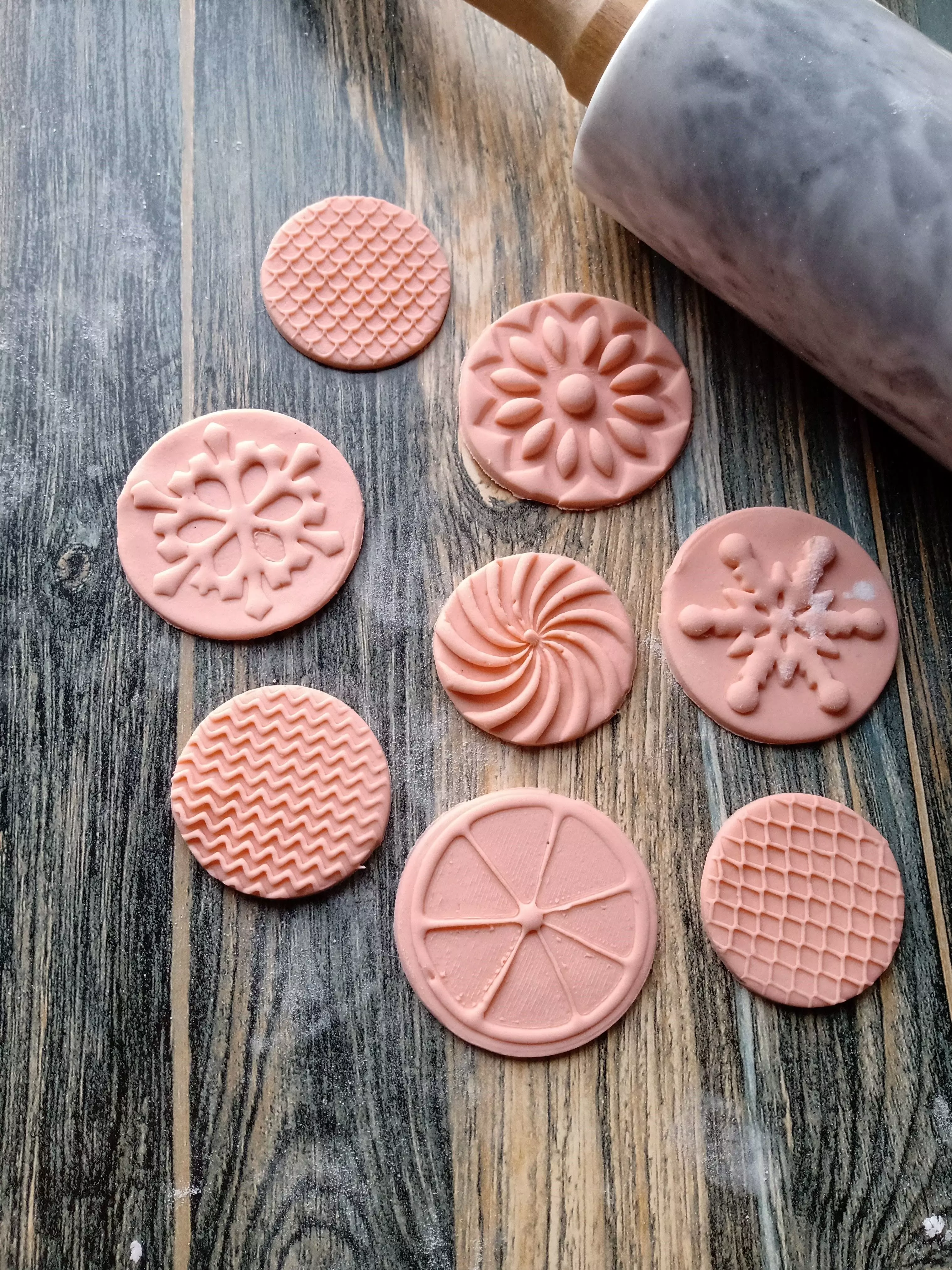 Kit Sello con Mango Intercambiable Texturas varias 3D print model_0