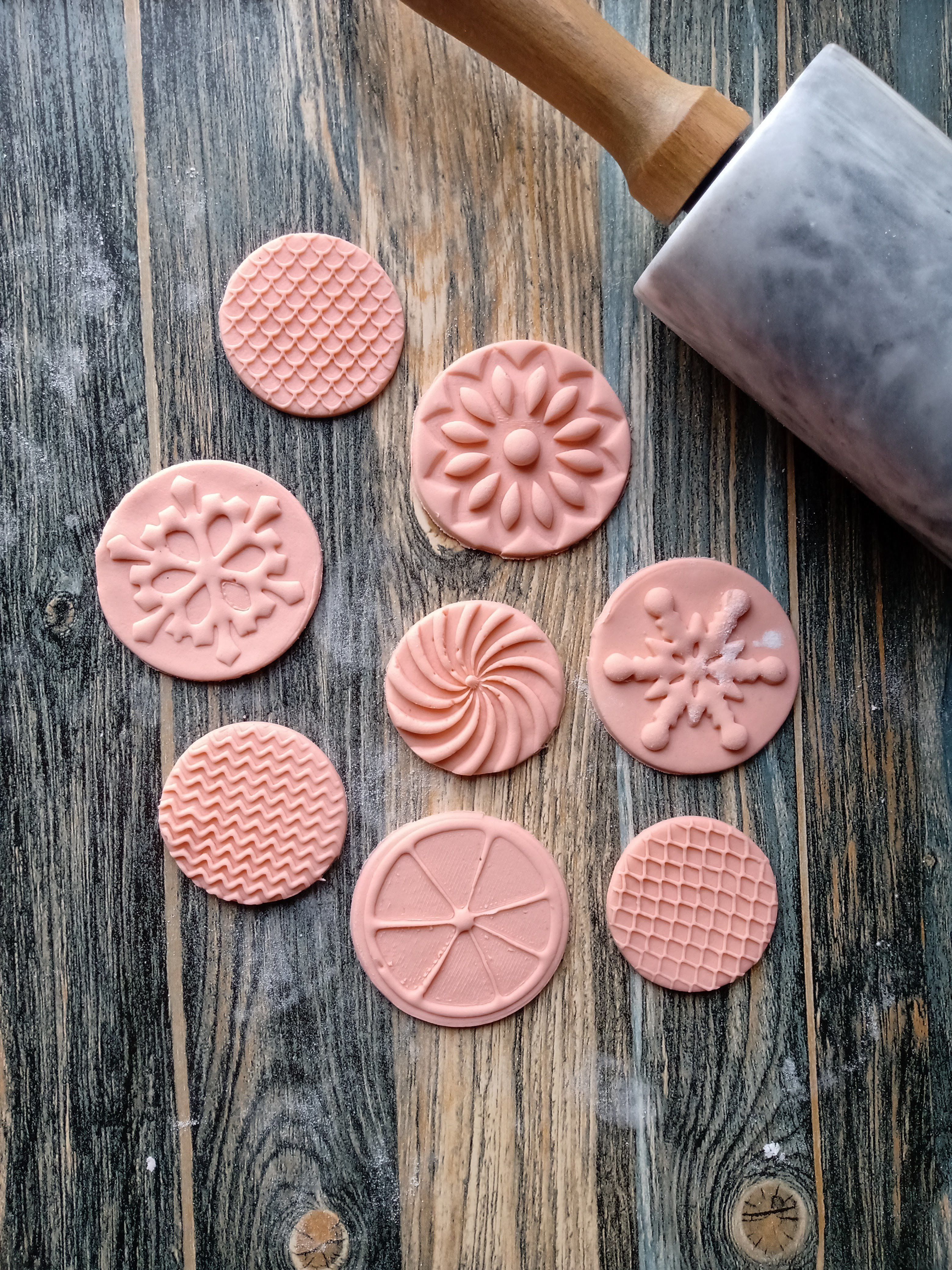 Kit Sello con Mango Intercambiable Texturas varias 3D print model_1