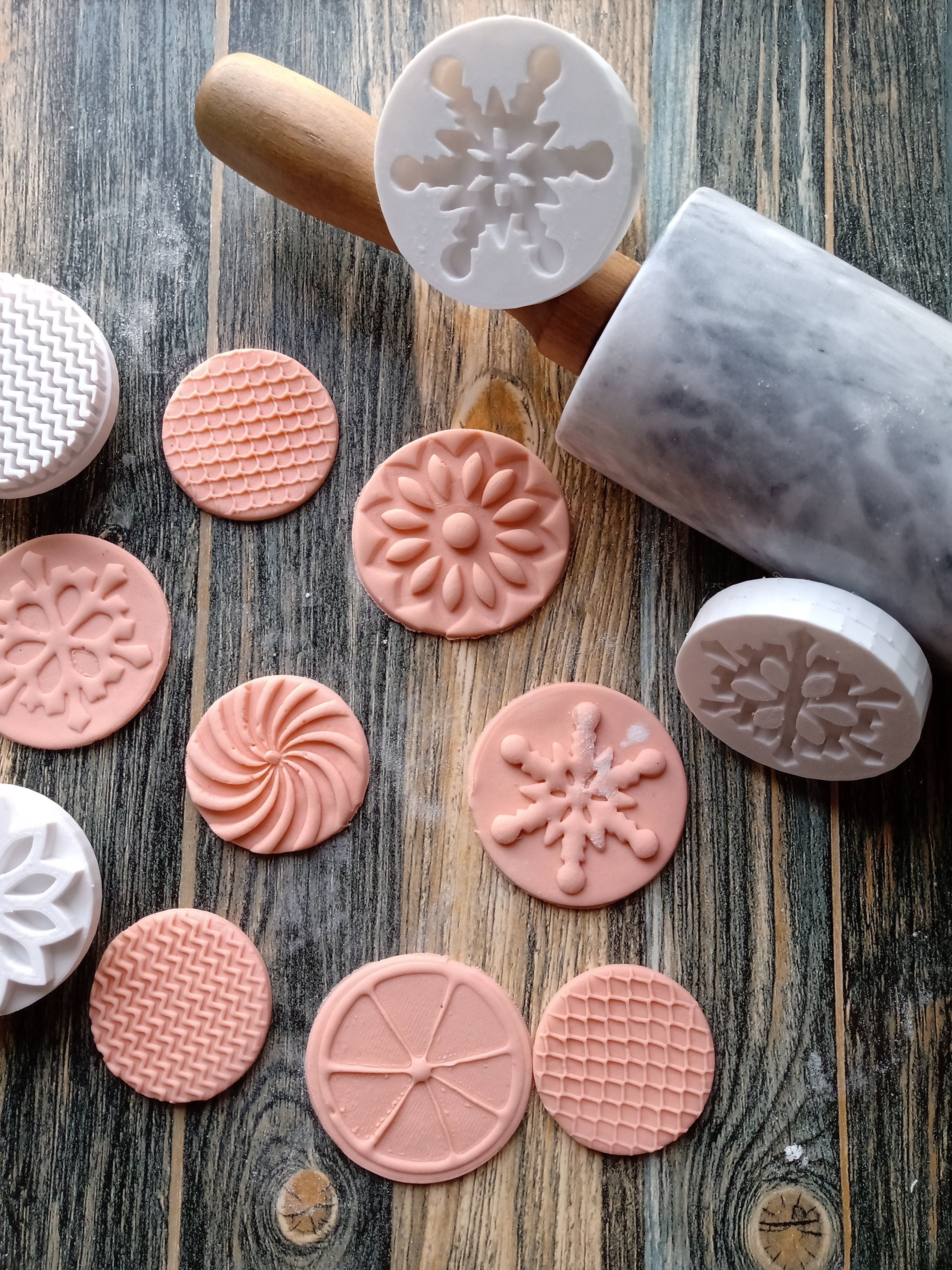 Kit Sello con Mango Intercambiable Texturas varias 3D print model_4