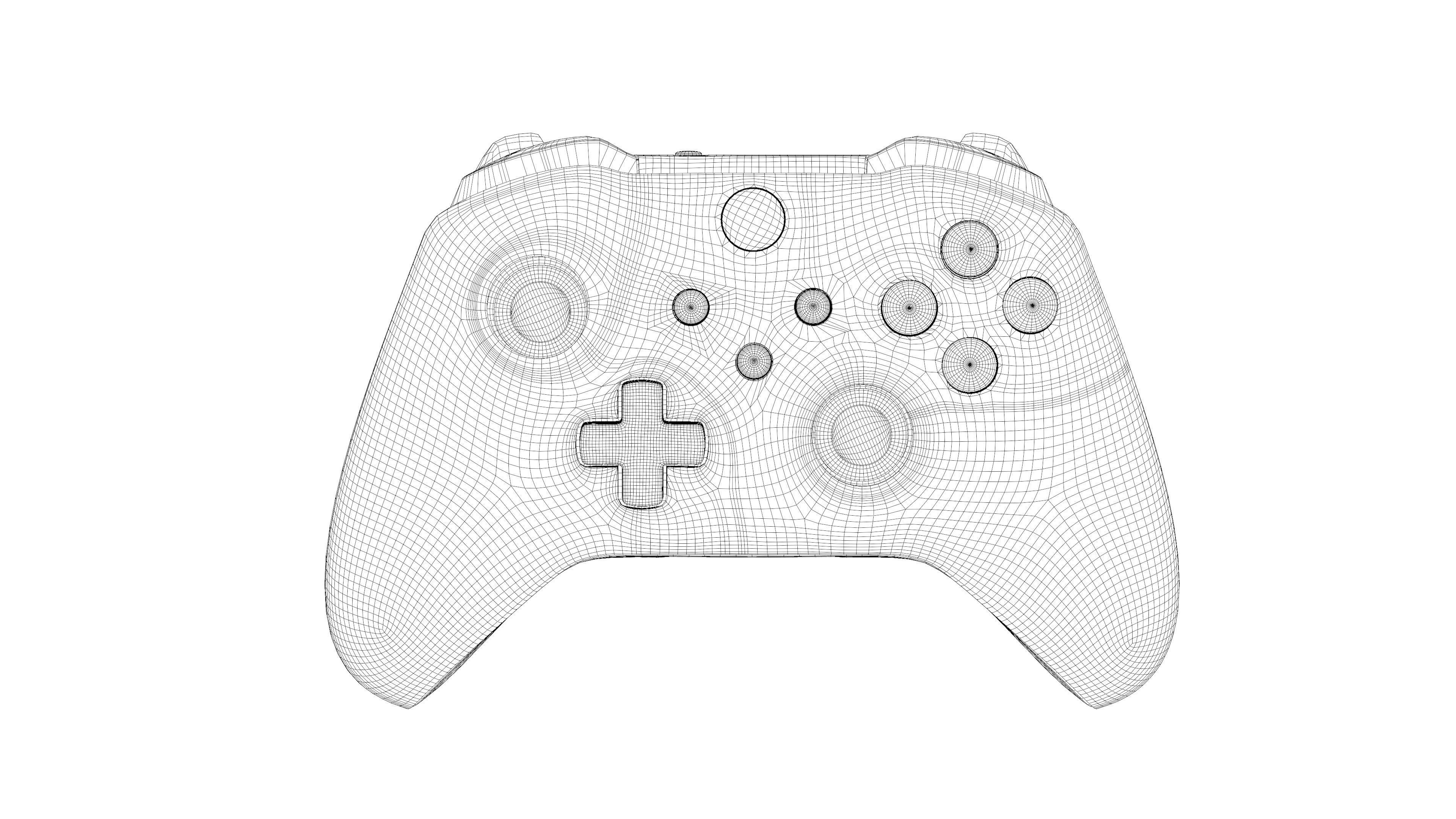 Xbox Series X Controller pbr Low-poly 3D model_7
