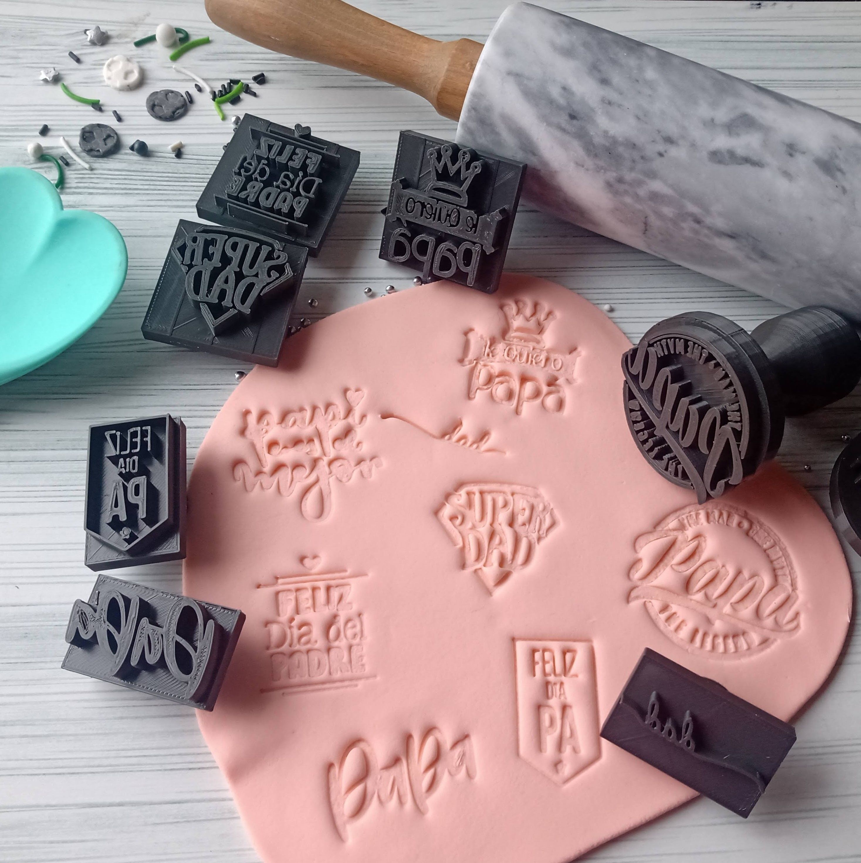 Combo x 10 Set de Sellos con Mango Interacambiable Varios 3D print model_5