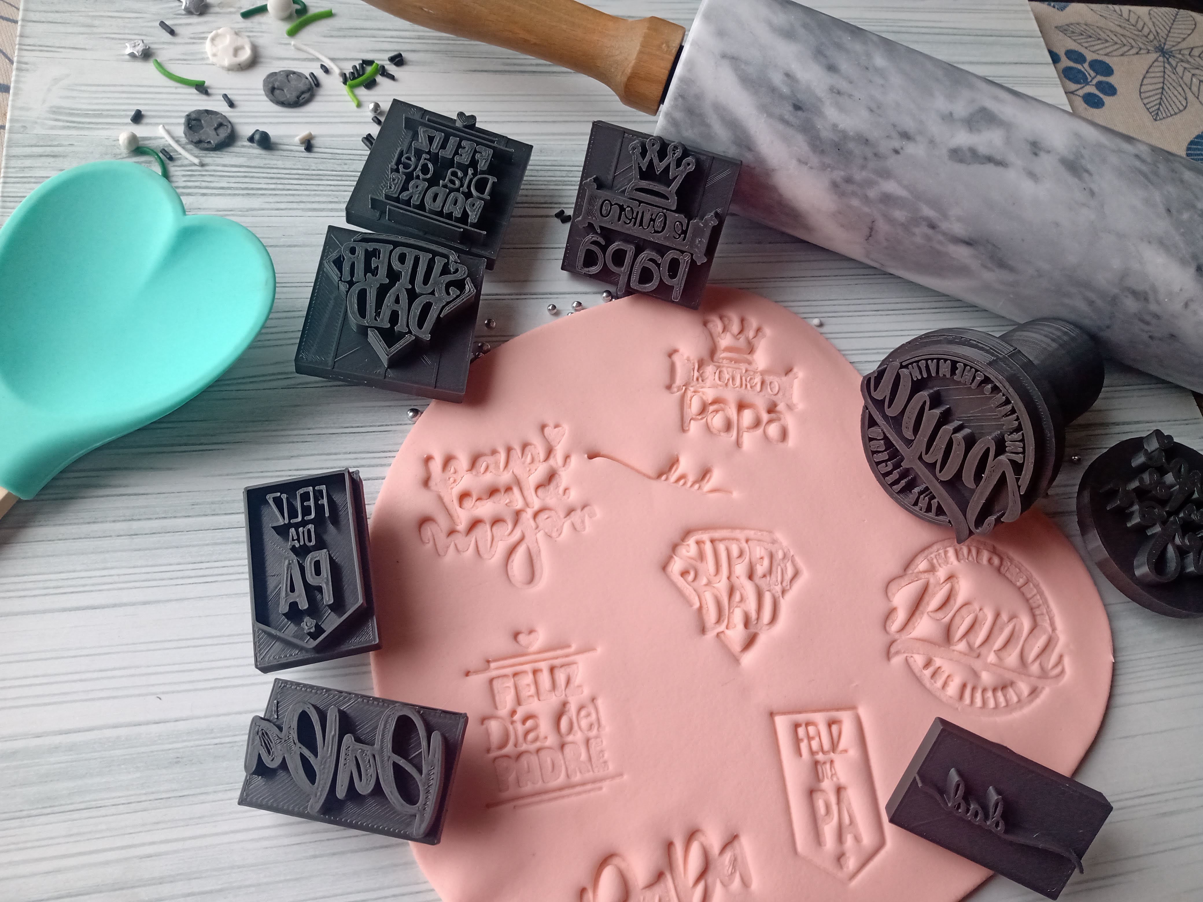 Combo x 10 Set de Sellos con Mango Interacambiable Varios 3D print model_6