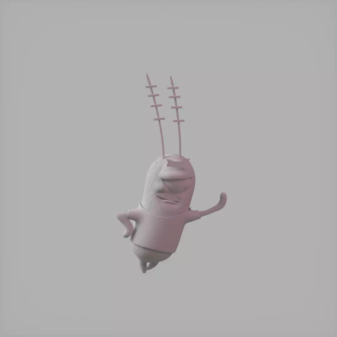 Plankton Standing 3d Model Low-poly 3D model_0
