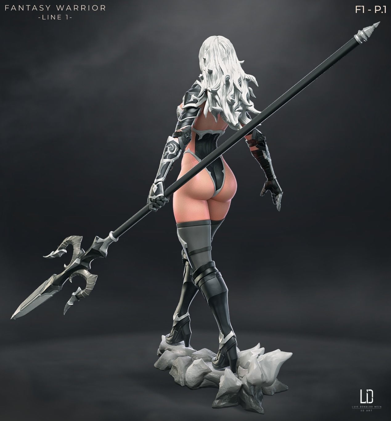 Fantasy Warrior - Line 1 - F1 3D print model_2