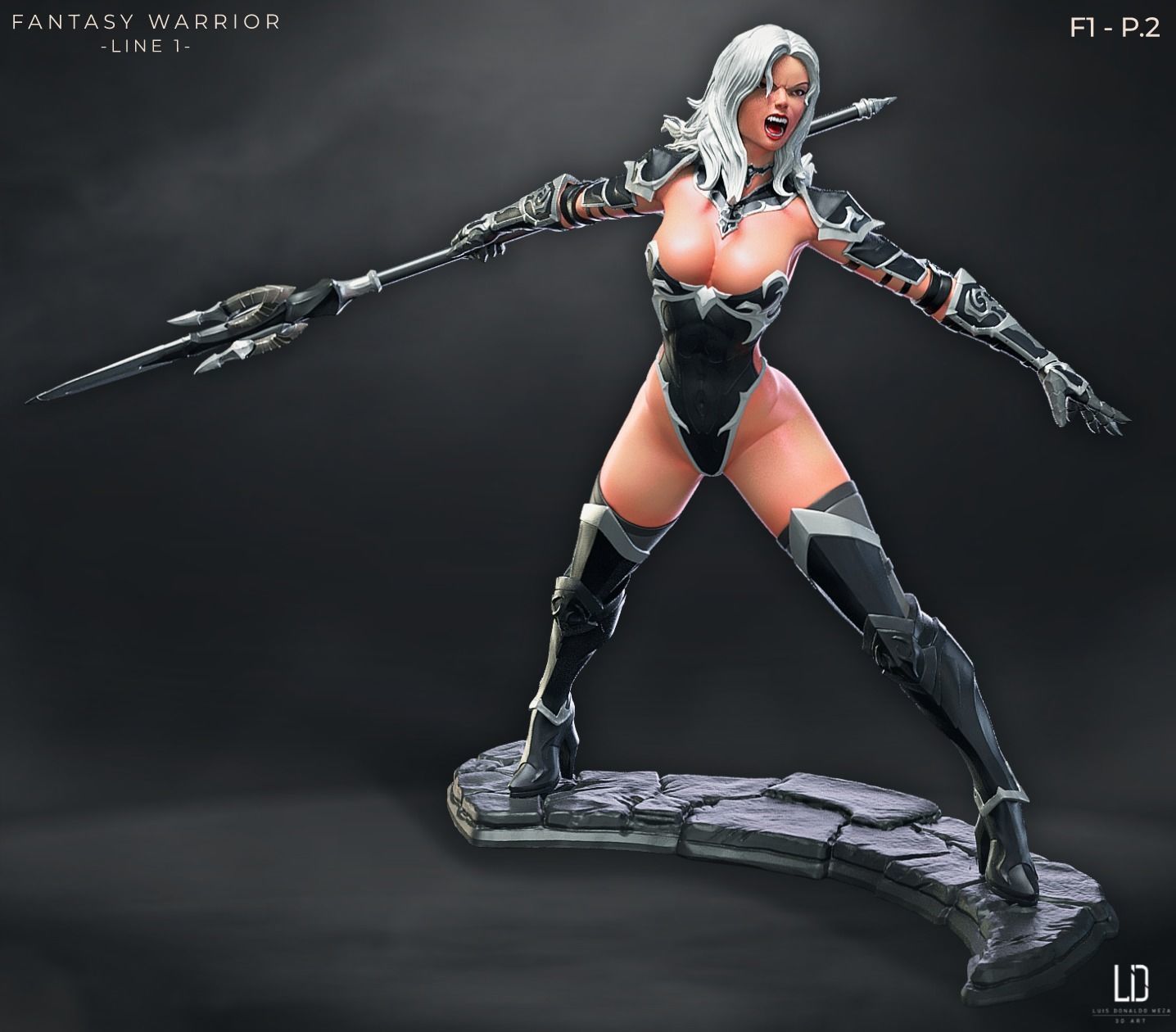 Fantasy Warrior - Line 1 - F1 3D print model_5