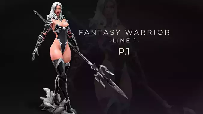 Fantasy Warrior - Line 1 - F1 3D print model