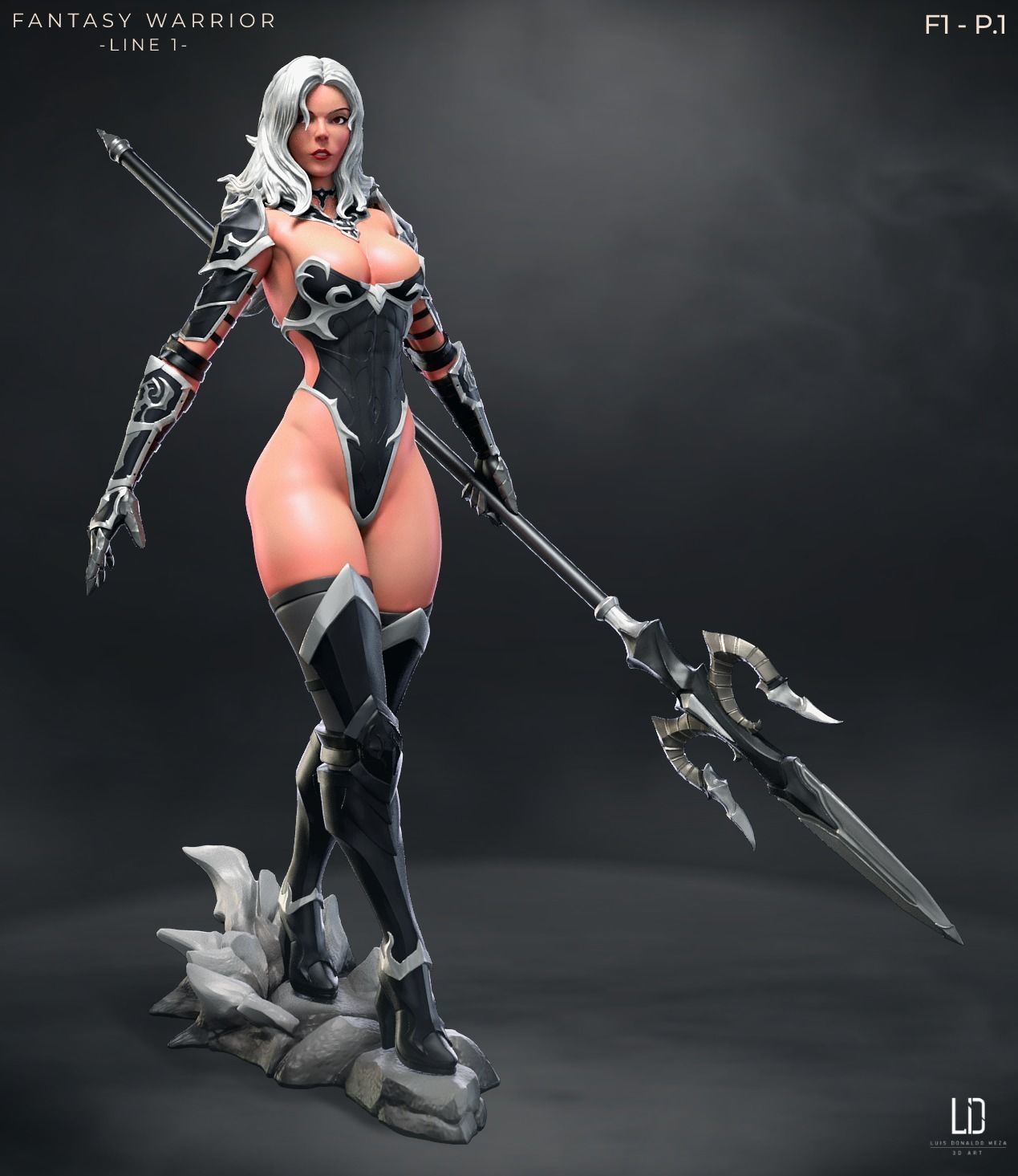 Fantasy Warrior - Line 1 - F1 3D print model_1