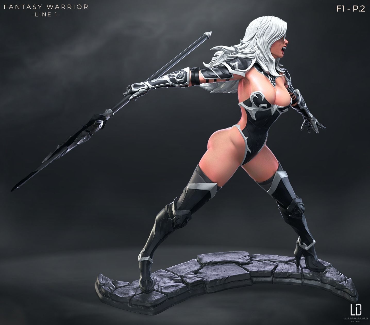 Fantasy Warrior - Line 1 - F1 3D print model_6