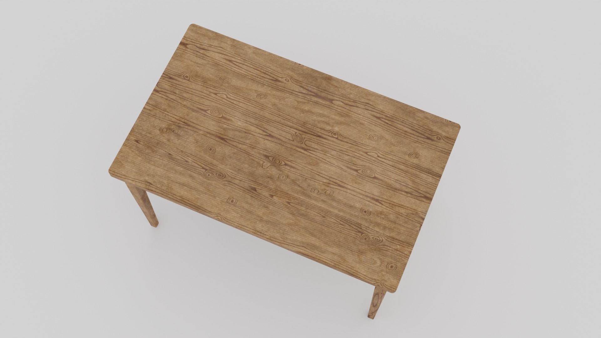 LowPoly Dining Wood Table 4K GameReady Asset Free low-poly 3D model_3