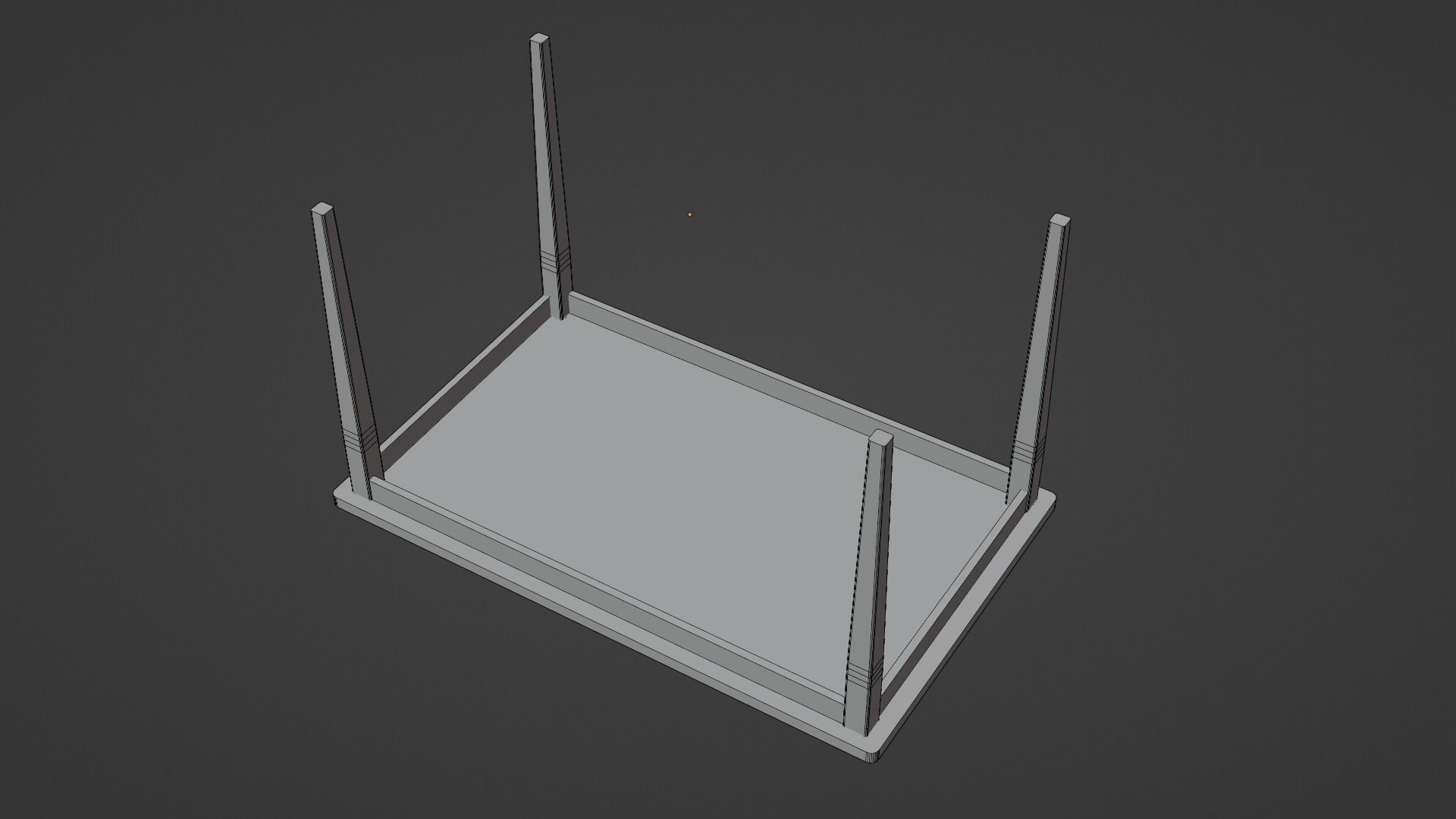 LowPoly Dining Wood Table 4K GameReady Asset Free low-poly 3D model_7